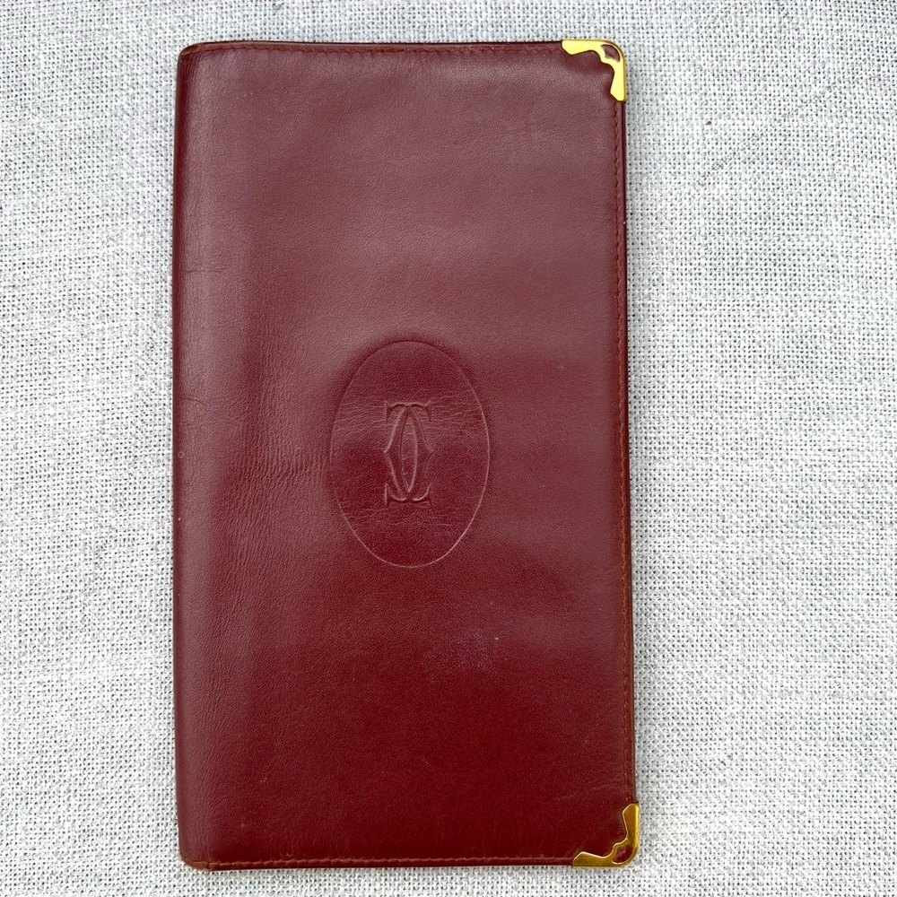 Cartier Must De Cartier Burgundy Wallet Unisex